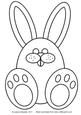 Large Bunny Digital Stamp