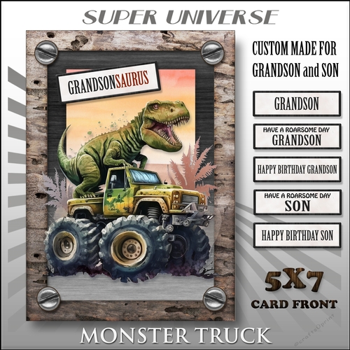 Monster Truck 5x7 Card Front Kit
