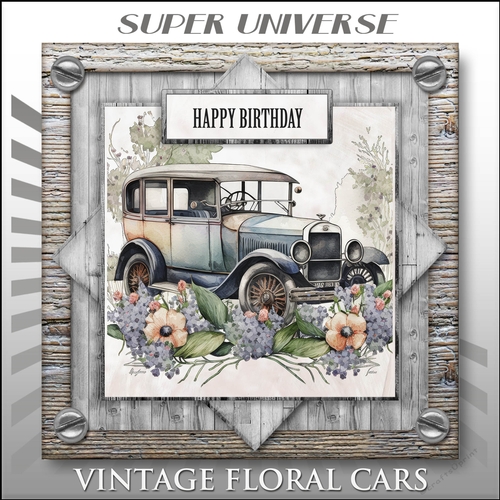 Vintage Floral Cars Mini Kit-1