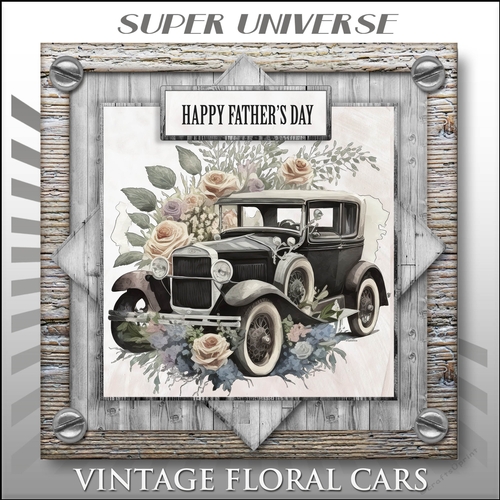 Vintage Floral Cars Mini Kit-5