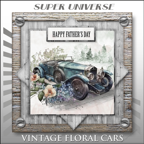 Vintage Floral Cars Mini Kit-6