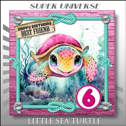 Little Sea Turtle Birthday Girl 1-10
