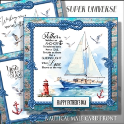 Nautical Male Card Front Mini Kit