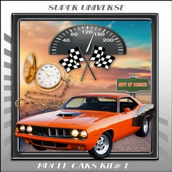 Mucle Cars Card Front Kit.1