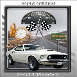 Mucle Cars Card Front Kit. 5