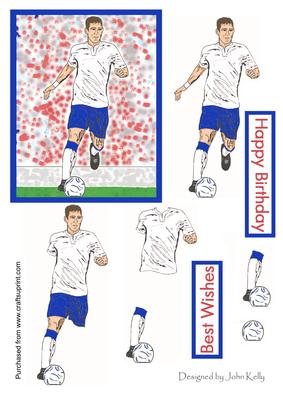 Footballer with White Shirt - Decoupage