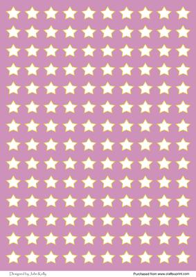 Stars (yellow & White on Pink)