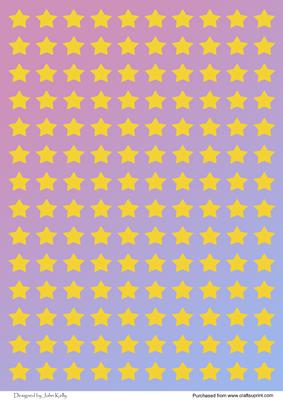 Stars (yellow on Blue & Pink Fade)