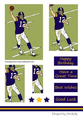 American Football 1 (purple & Yellow) - Pyramage