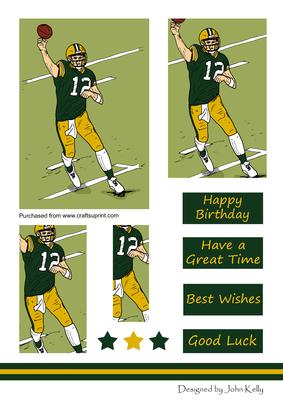 American Football 1 (green & Gold) - Pyramage