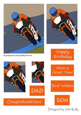 Motorbike 1 (orange) - Pyramage