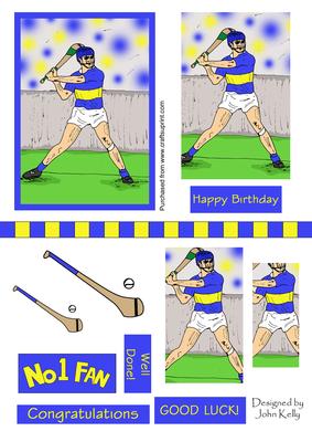 Hurling 1 (blue & Gold) - Pyramage