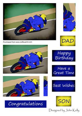 Motorbike 2 (blue) - Pyramage