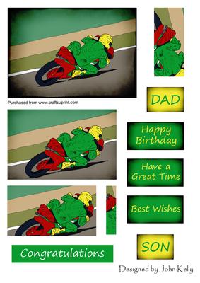 Motorbike 2 (green) - Pyramage