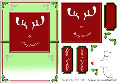 Christmas Reindeer (red) - A5