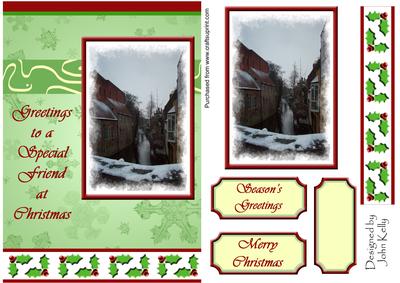 Christmas Greetings to a Special Friend (green) - A5