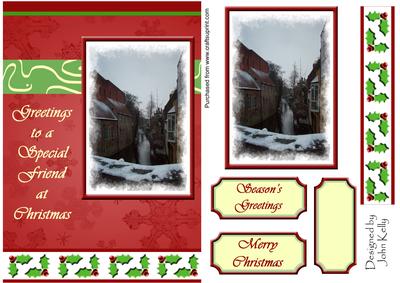 Christmas Greetings to a Special Friend (red) - A5