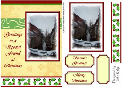 Christmas Greetings to a Special Friend (gold) - A5