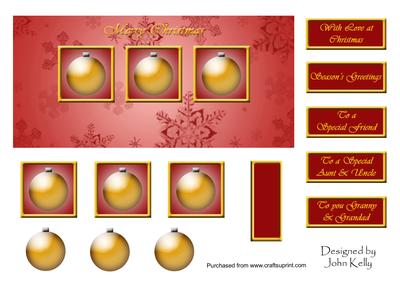 Christmas Decorations (red & Gold) - Dl