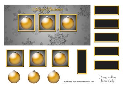 Christmas Decorations (black & Gold) - Dl