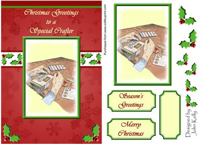 Christmas Greetings to a Special Crafter (red) - A5