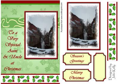 Christmas Greetings to a Special Aunt & Uncle (green) - A5