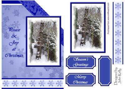 Peace & Joy at Christmas (blue) - A5