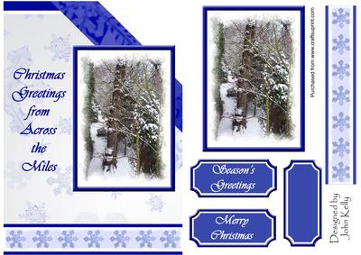 Christmas Greetings from Across the Miles (white) - A5