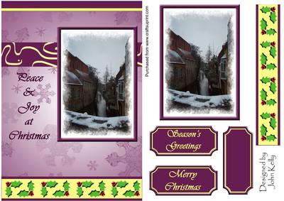 Peace & Joy at Christmas (purple) - A5