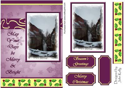 May Your Days Be Merry & Bright (purple) - A5