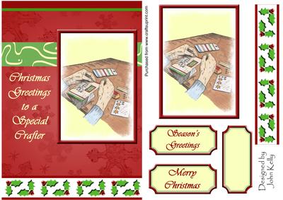 Christmas Greetings to a Special Crafter 1 (red) - A5