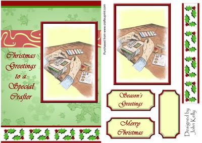 Christmas Greetings to a Special Crafter 1 (green) - A5