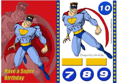 Superhero Birthday (red) - A5