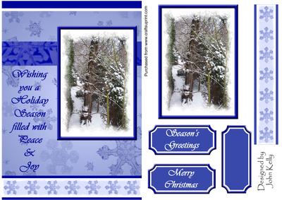 Holiday Season Filled with Peace & Joy (blue) - A5