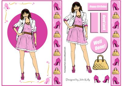 Cool Girl 1 (pink & White) - A5