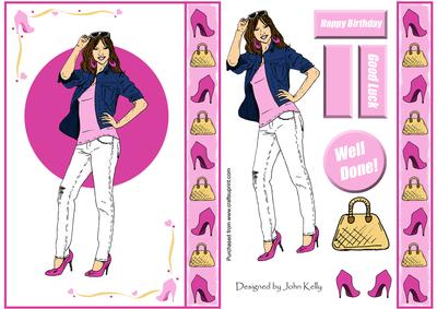 Cool Girl 2 (pink & White) - A5