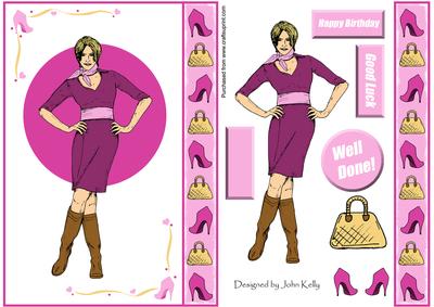 Cool Girl 3 (pink & White) - A5