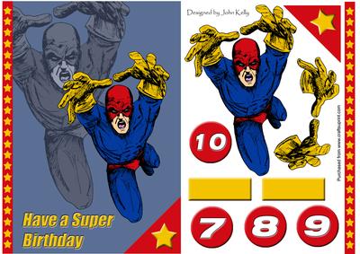 Superhero 2 (blue) - A5