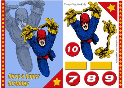 Superhero 2 (light Blue) - A5