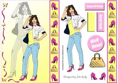 Cool Girl 2 (yellow Silhouette) - A5