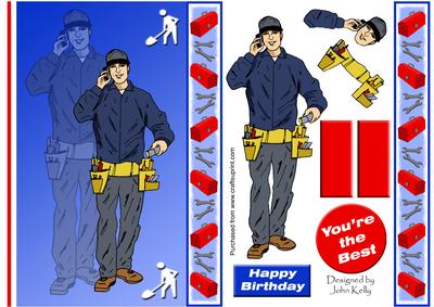 Handyman Birthday (blue) - A5