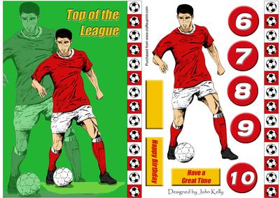 Red Footballer 2 - Top of the League (a5)