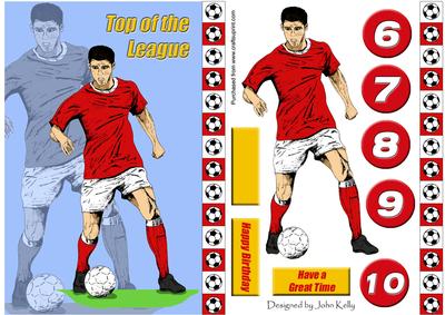 Red Footballer 3 - Top of the League (a5)