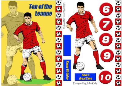 Red Footballer 4 - Top of the League (a5)