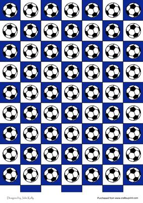 Footballs (blue & White)