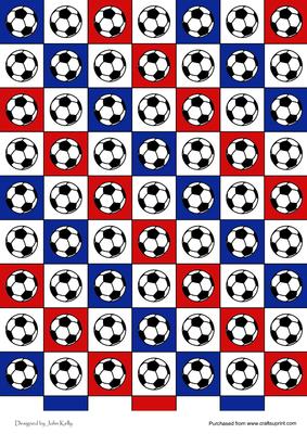 Footballs (blue, Red & White)
