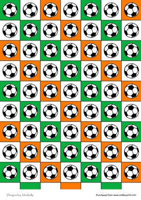 Footballs (green, White & Orange)