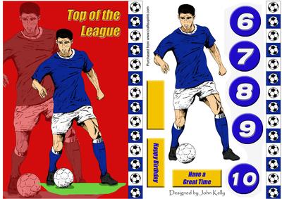 Blue Footballer 1 - Top of the League (a5)