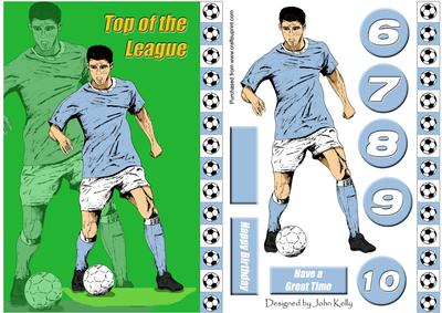 Sky Blue Footballer 1 - Top of the League (a5)