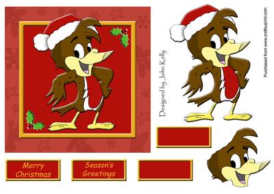 Christmas Robin (red) 6in x 6in